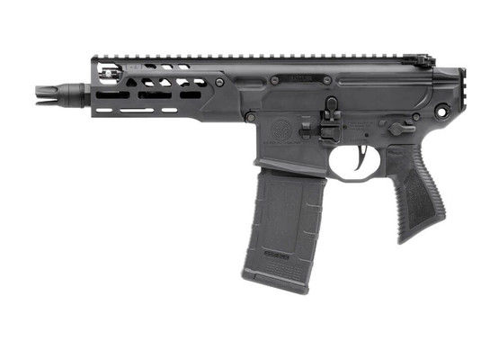 Modular short stroke gas pistol 300 Blackout pistol with M-LOK handguard, black.